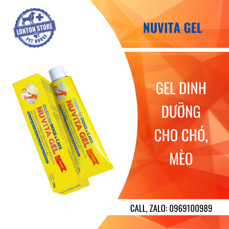 Gel Dinh Dưỡng Thức Ăn Bổ Sung Vitamin, Khoáng Cho Chó, Mèo Nuvita Gel - Lonton Shop