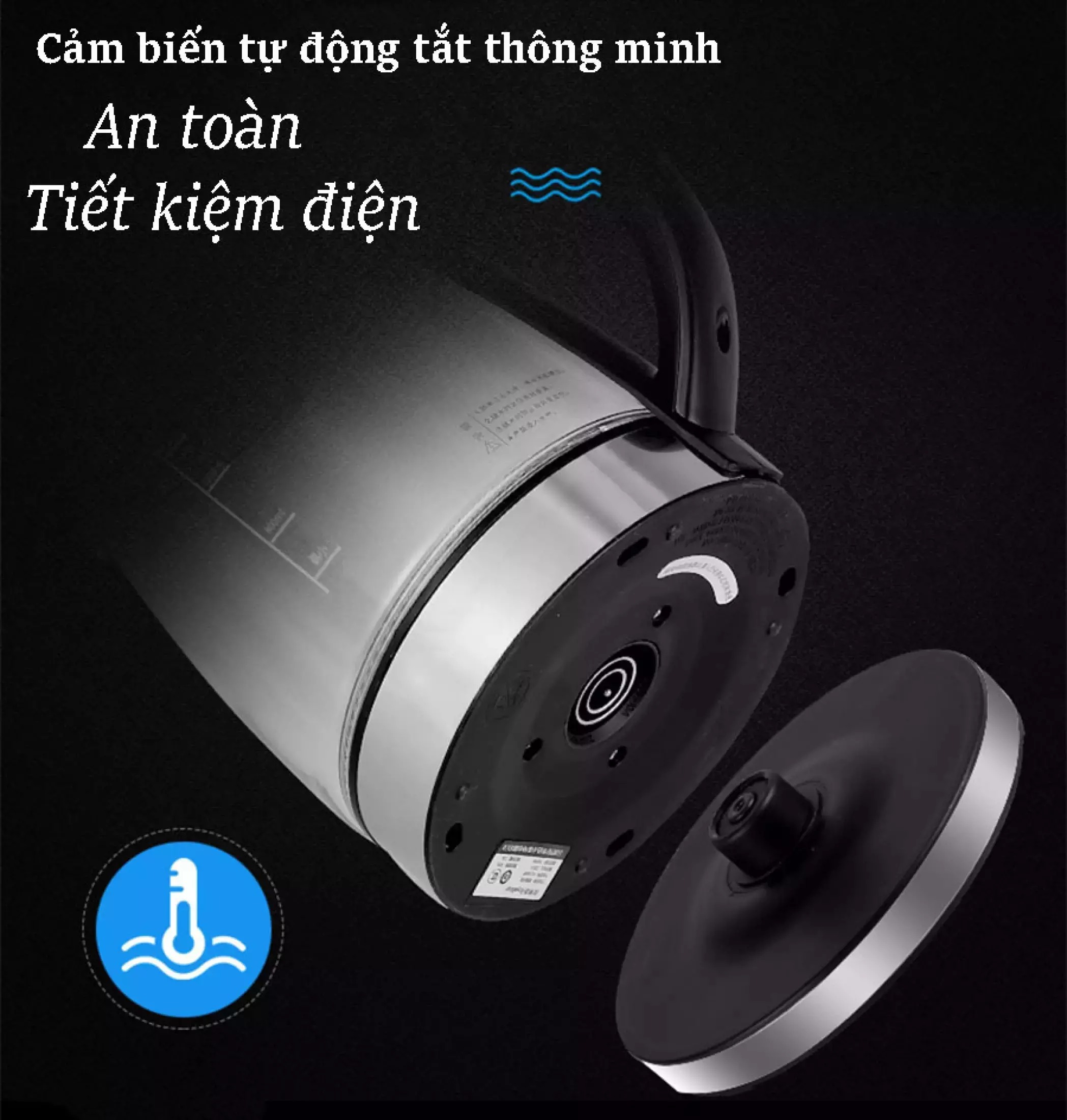 Ấm đun siêu tốc, bình đun siêu tốc, bình siêu tốc ấm siêu tốc , Ấm Siêu Tốc, Bình Đun Nước Siêu Tốc Dung Tích 2L Công Suất 1500W, Bình Siêu Tốc Thủy Tinh, Chính Hãng, Âm Sieu Toc - Bảo Hành Chính Hãng KAW