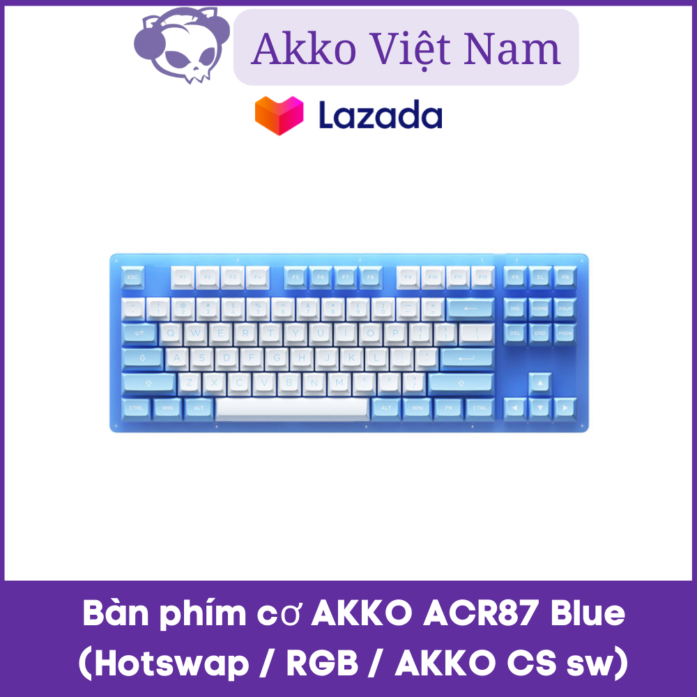 Bàn phím cơ AKKO ACR87 Blue (Hotswap / RGB / AKKO CS sw Jelly Blue)