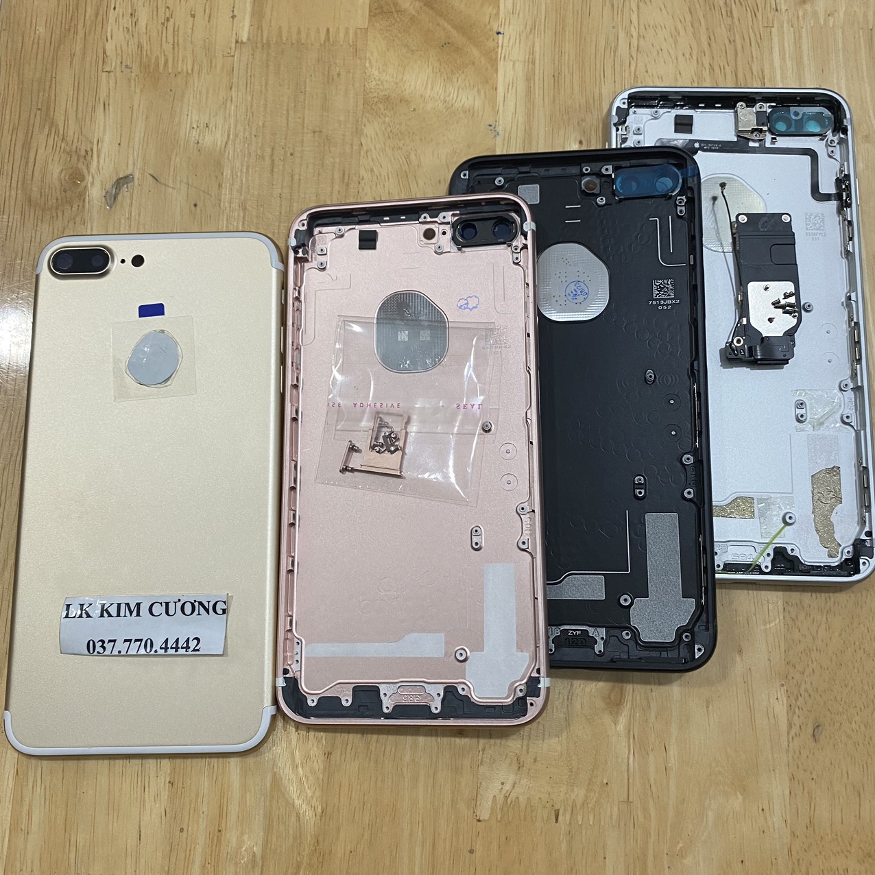 Bộ vỏ thay thế IP 7 PLUS ZIN (TEM ĐỎ)