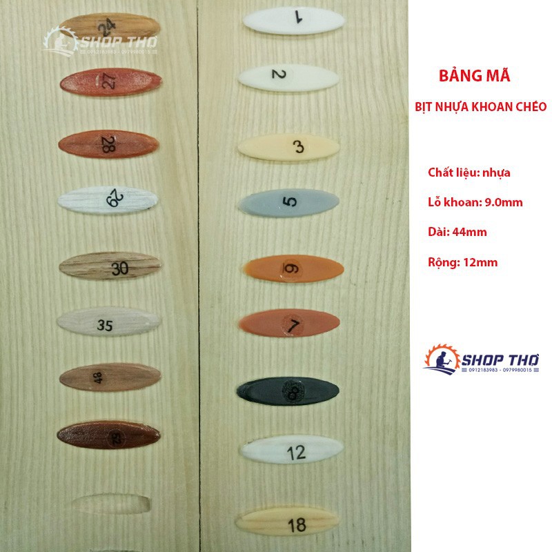 Bịt Khoan Chéo Che Lỗ Vít Chéo Cho Sản Phẩm Gỗ (Túi 100 Cái)