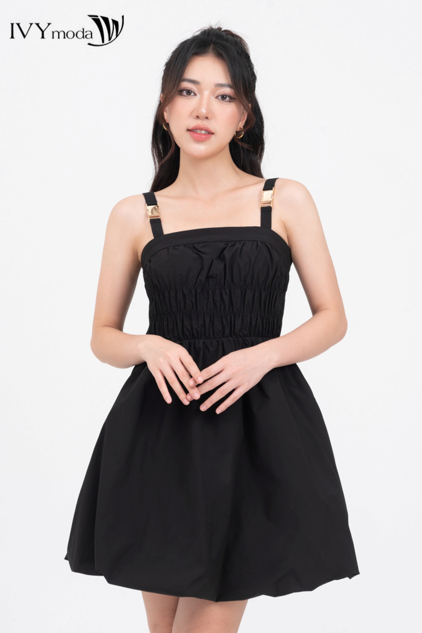 Đầm balloon nhún eo IVY moda MS 41B9477
