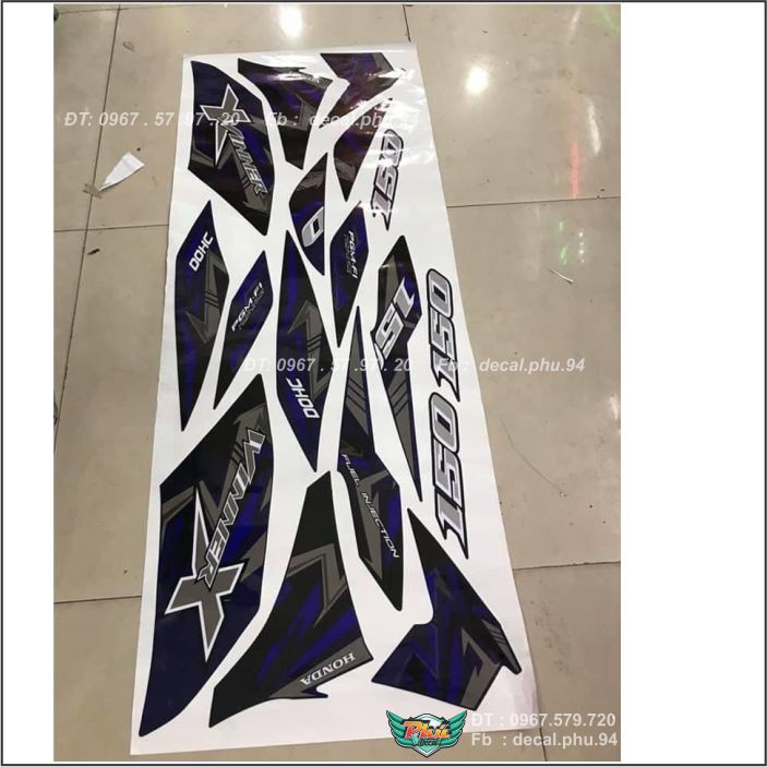 Tem rời Winner X Xanh đen