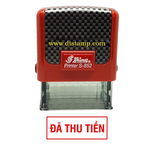 Con dấu Đã Thu Tiền - Shiny S852 màu đỏ