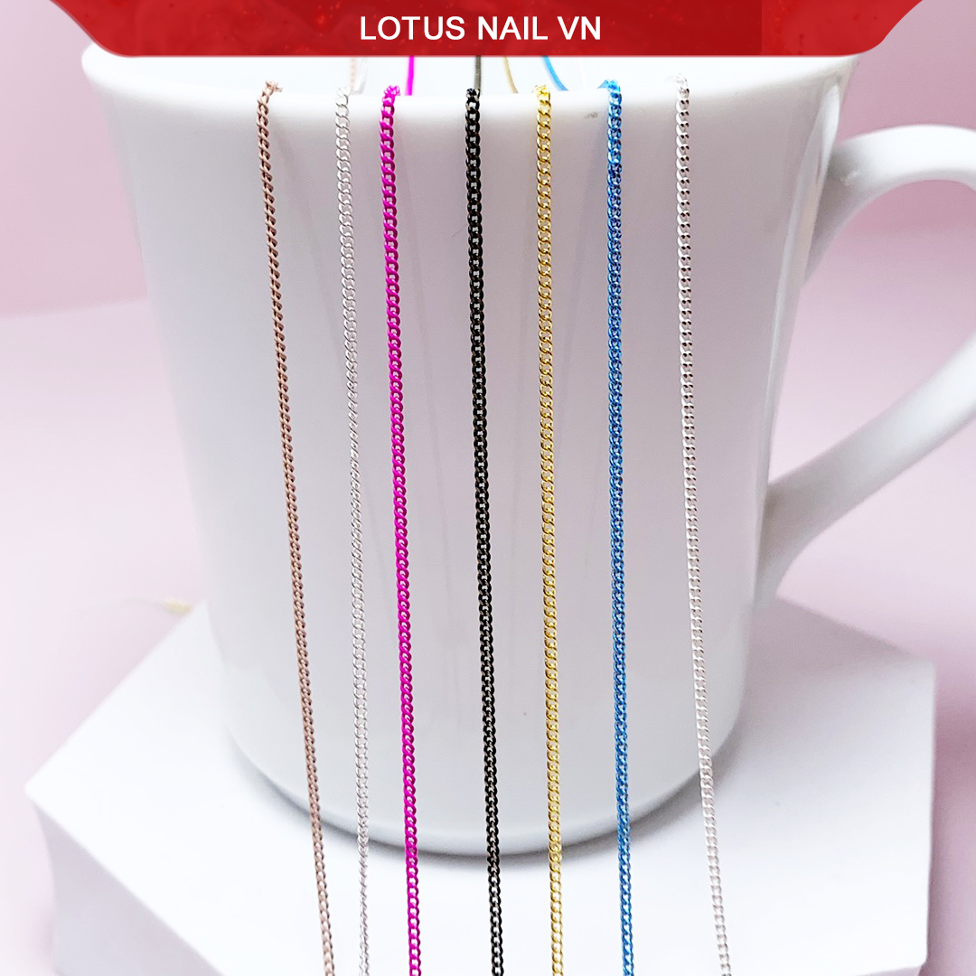 Xích nail, xích trang trí móng nhiều màu