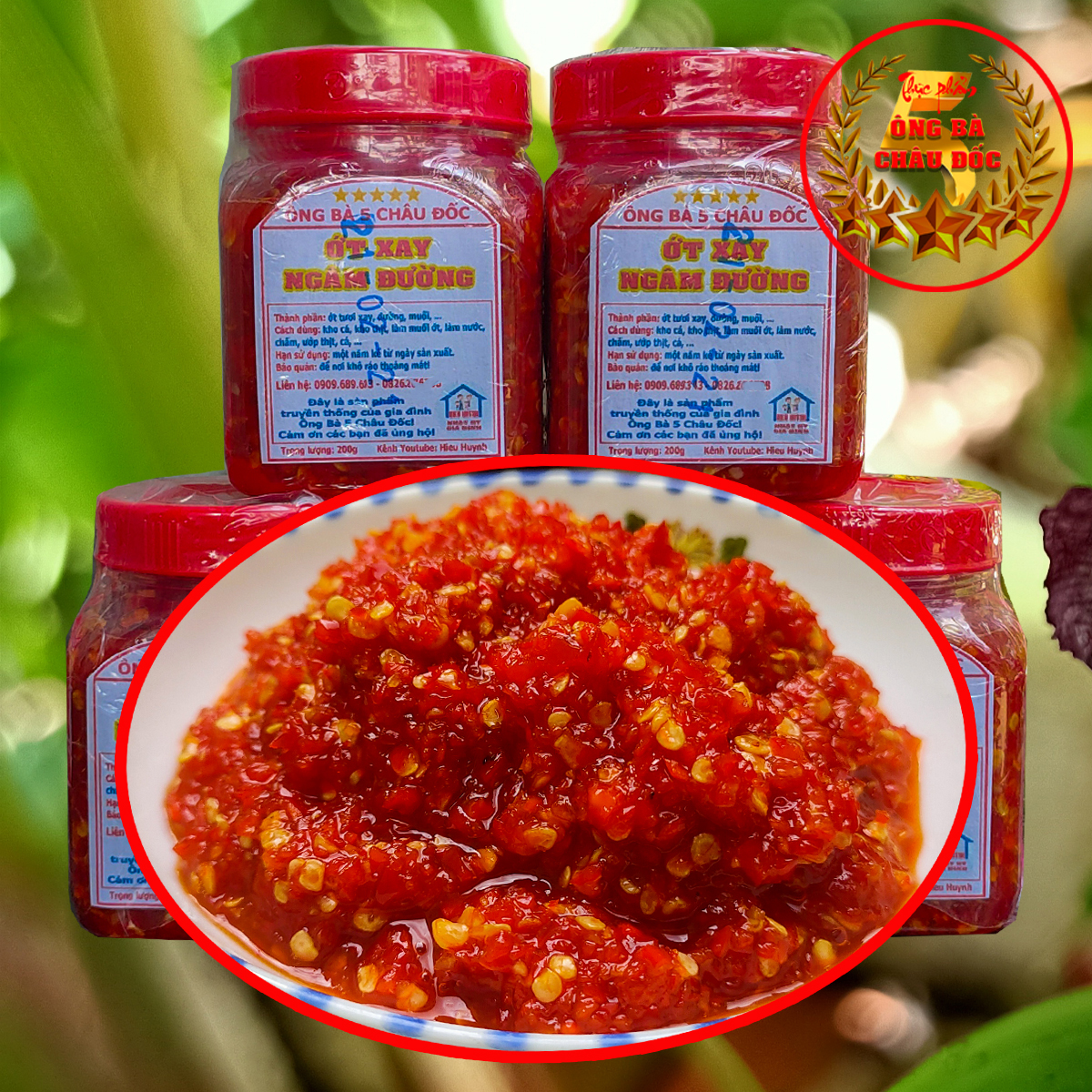 Ớt Xay Ngâm Đường Hủ 200gr