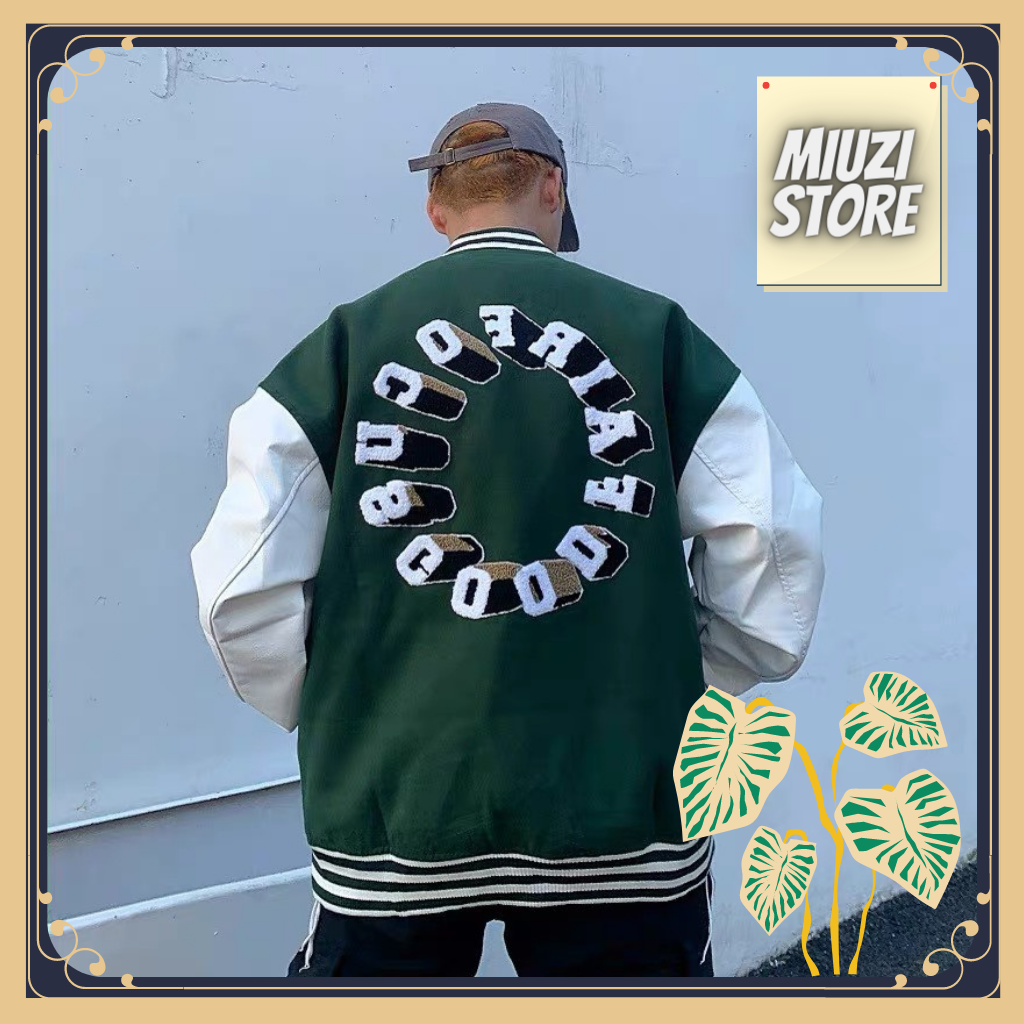 [Hàng có sẵn] Áo bóng chày  nam nữ miuzi ,áo Bomber nam nữ 2021