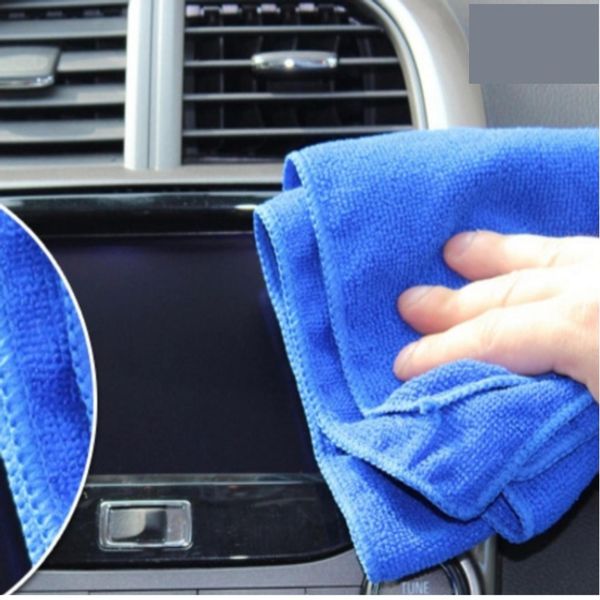 [30x60cm] Khăn lau xe ô tô microfiber xanh siêu thấm hút