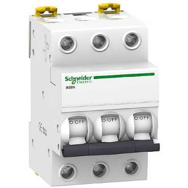 Schneider Electric Aptomat 3 Pha 10A 16A 20A 25A 32A 40A 50A 63A, , Át tép , Cầu dao tự động, MCB , CB tép Acti9 iK60N 3P