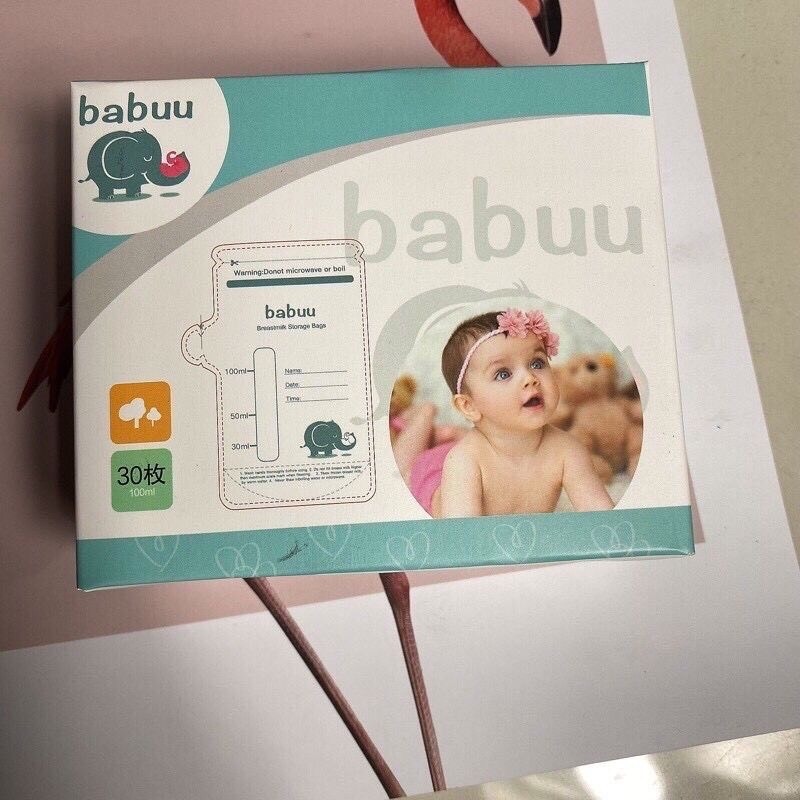 Túi trữ sữa Babuu hộp 30 túi 100ml