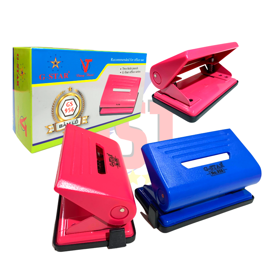 Máy bấm lỗ giấy gstar 956 size nhỏ bấm 2 lỗ công suất bấm 10 tờ - k pen