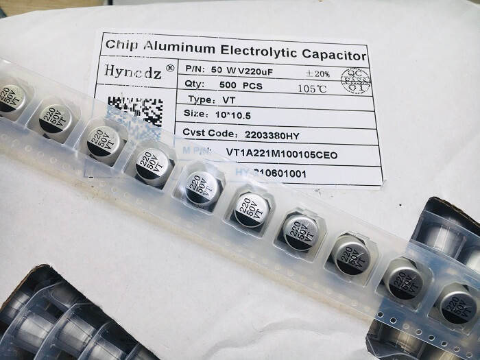 Combo 10 chiếc Tụ nhôm 220uF 50V kích thước 10×10.2mm
