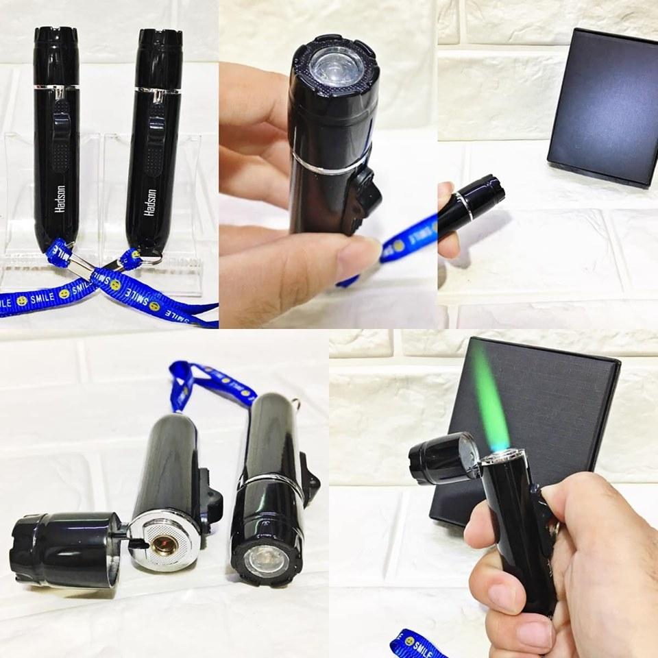 [HCM]BẬT LỬA - MÓC KHOÁ - ĐÈN PIN 3IN1 KIM LOẠI - (XÀI GAS)