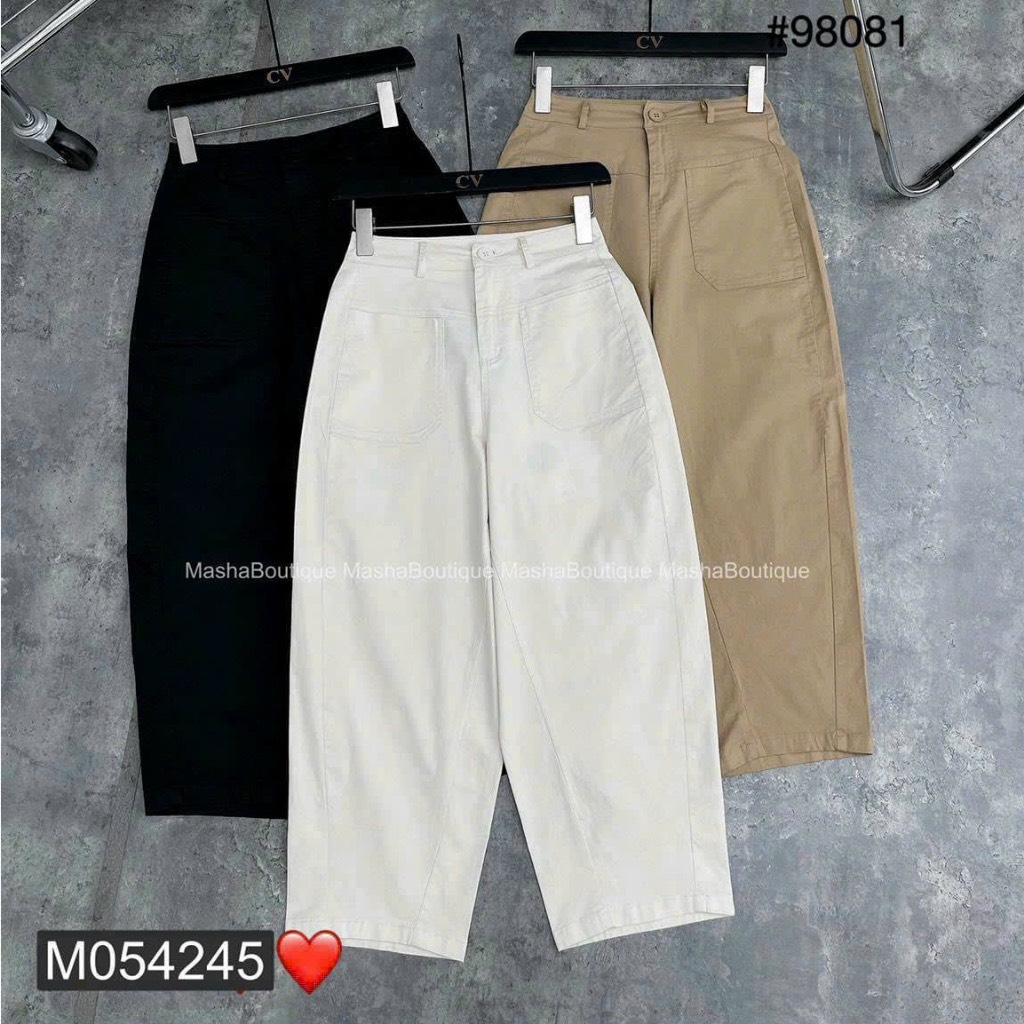 Quần baggy nữ kaki cạp cao ulzzang -xmnp-mã baggy kaki