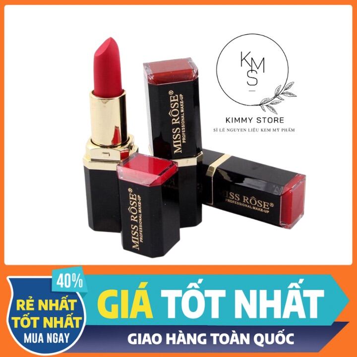 Son miss rose 3D màu đỏ - quà tặng