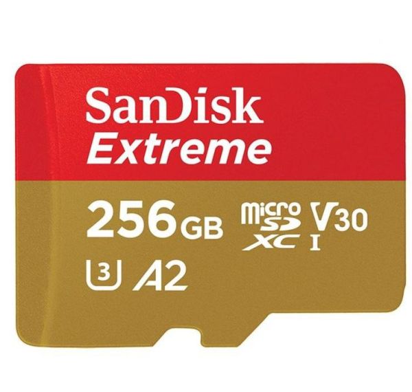 [HCM][Giá Rẻ Mỗi Ngày]  Thẻ nhớ MicroSDXC SanDisk Extreme V30 U3 4K A2 256GB R160MB/s W90MB/s ( Vàng ) - Hàng chính hãng