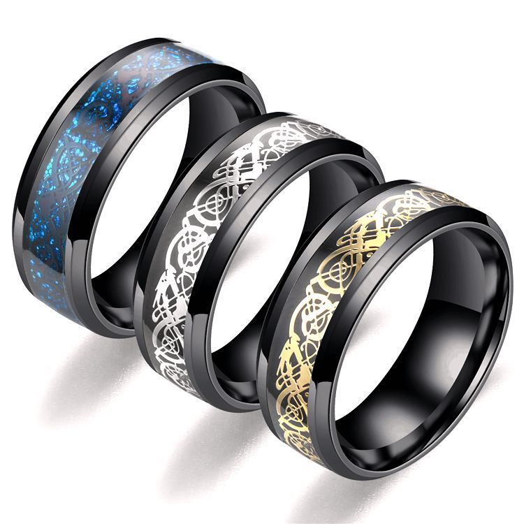 Nhẫn Nam Titanium Hình Rồng Cực Chất