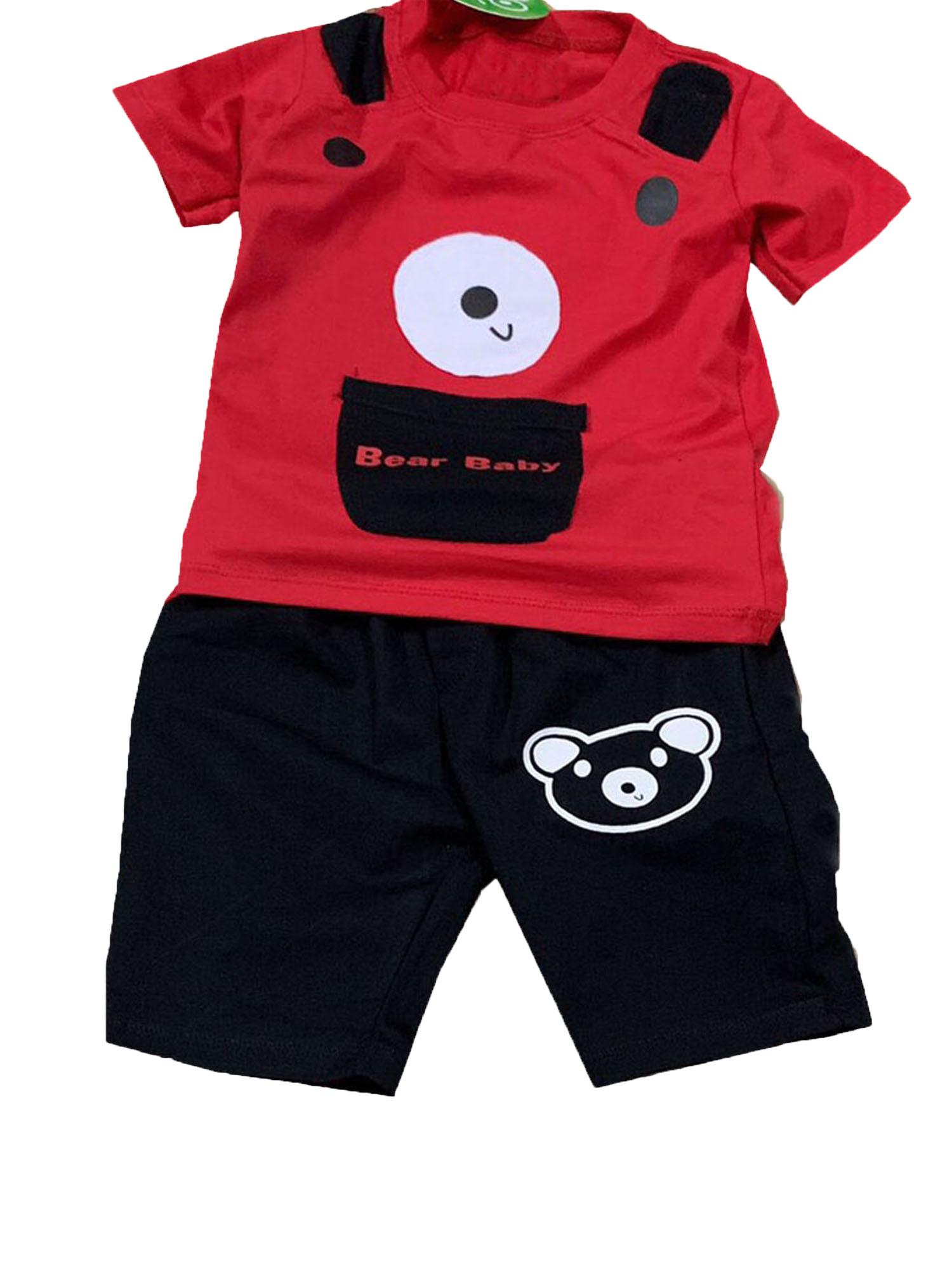 [HCM]Bộ đồ cho bé trai túi phối hai tai bên vai Vải cotton co giãn 4 chiều thấm hút mồ hôi cho bé từ 6-26kg.