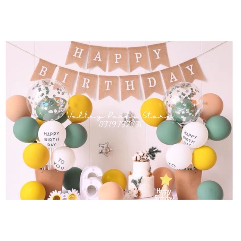 Set bóng trang trí sinh nhật Hàn Quốc