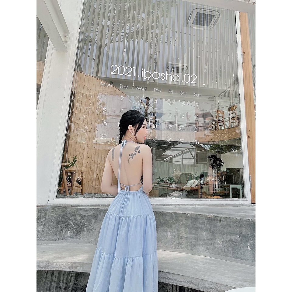 Đầm maxi đi biển đồ cặp đũi 4 màu
