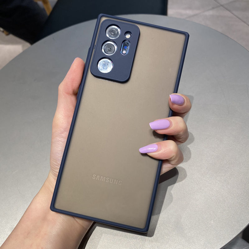 Ốp lưng samsung nhựa cứng viền màu bảo vệ camera note 8 note 9 note10 note10 plus note 20 note 20 ultra
