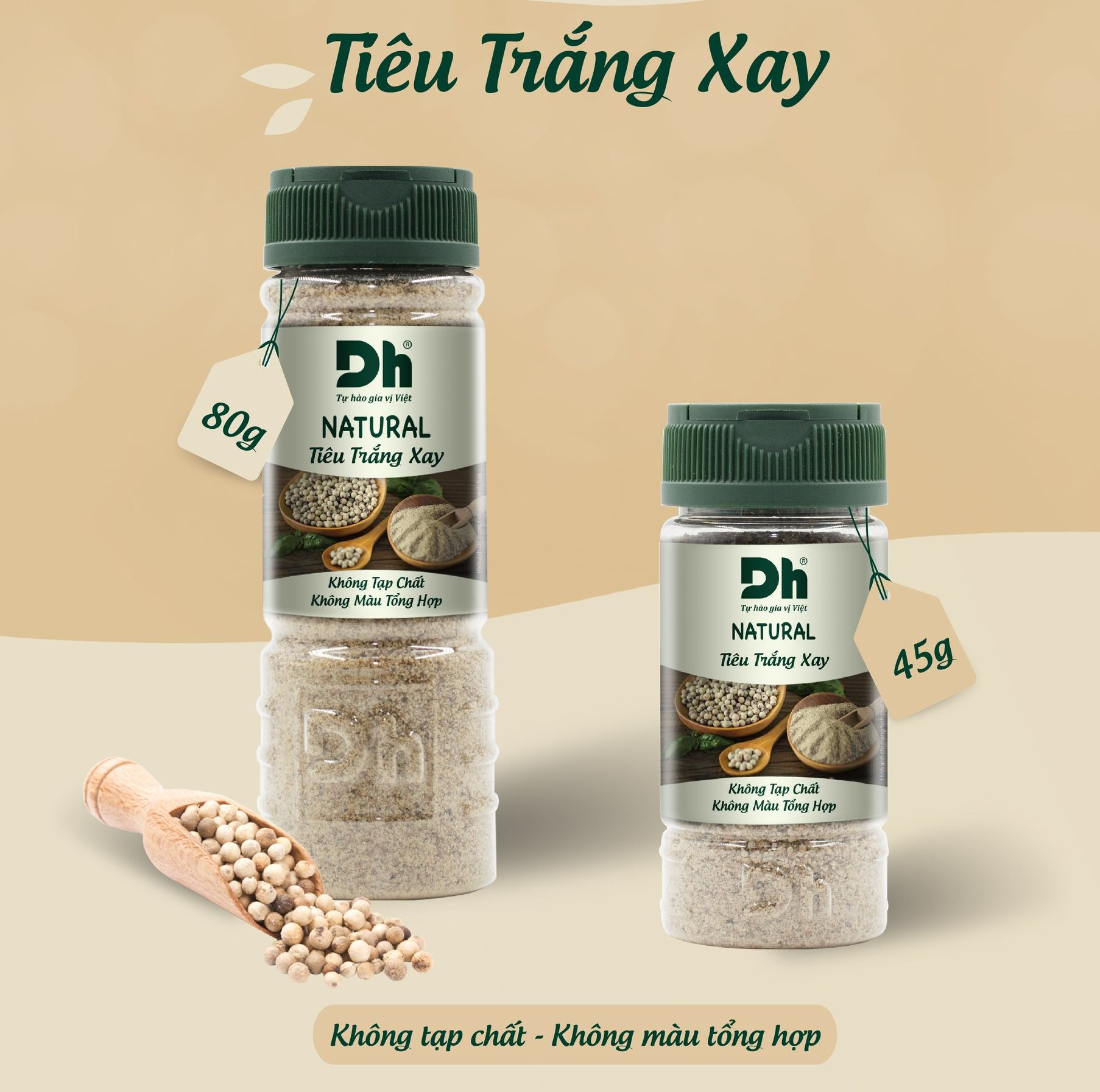Natural Tiêu Trắng Xay 45g/80g