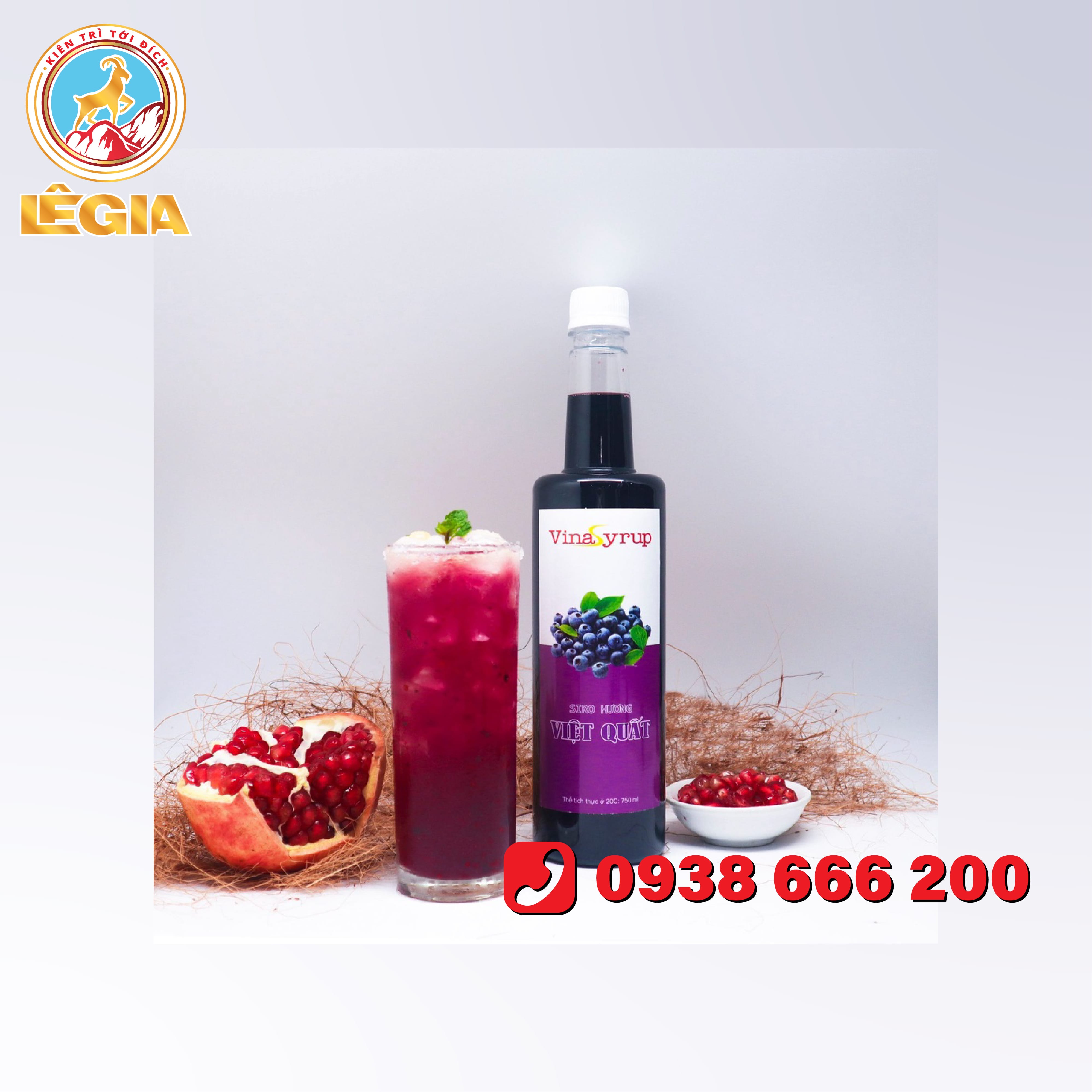 SIRO VINA VIỆT QUẤT 750ML ( VINA BLUEBERRY SYRUP )