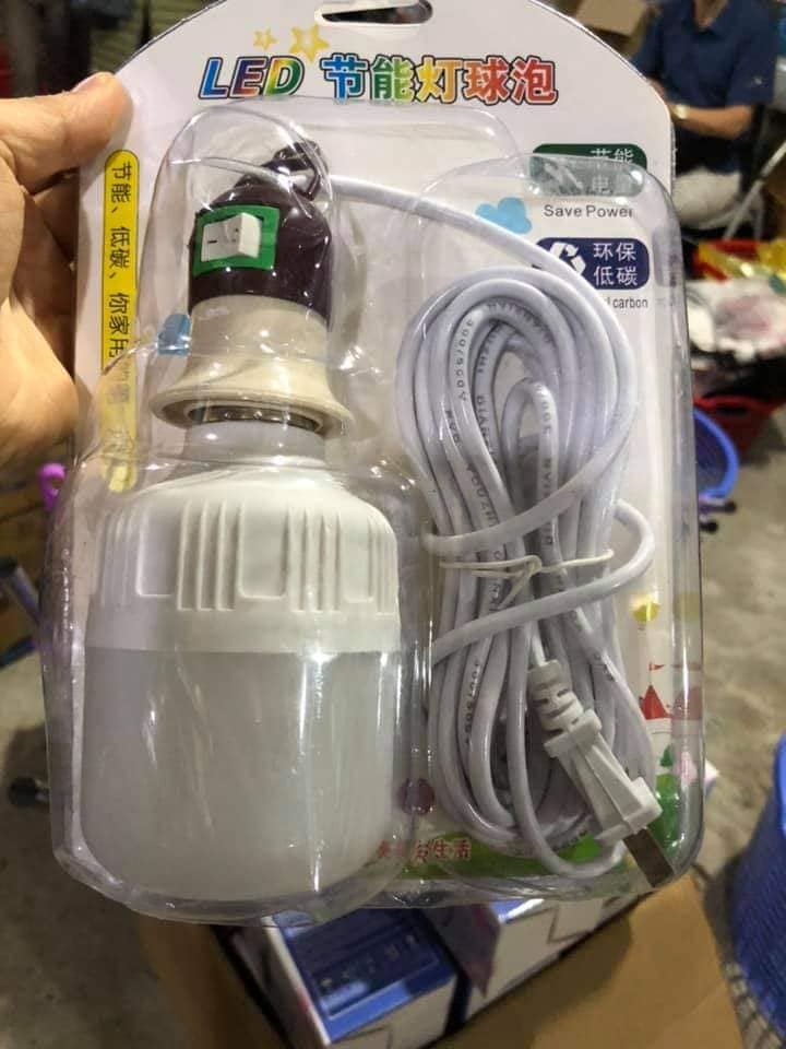 Bóng đèn kèm dây thông minh ,Bóng đèn có dây 27 w-bóng đèn kèm dây-bóng điện-bong đèn siêu sáng