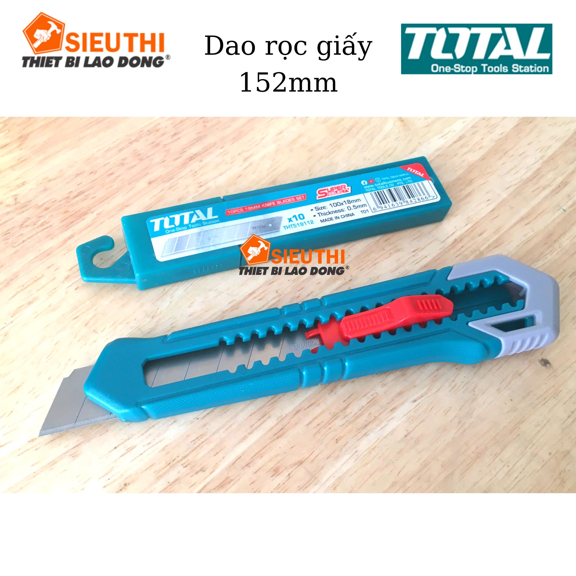 Dao rọc giấy dòng siêu rẻ 152mm TOTAL THT51001