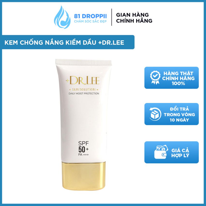 Kem chống nắng kiềm dầu +dr.lee spf 50+ pa+++ nâng tone da và kiềm dầu phù hợp cho da nhạy cảm