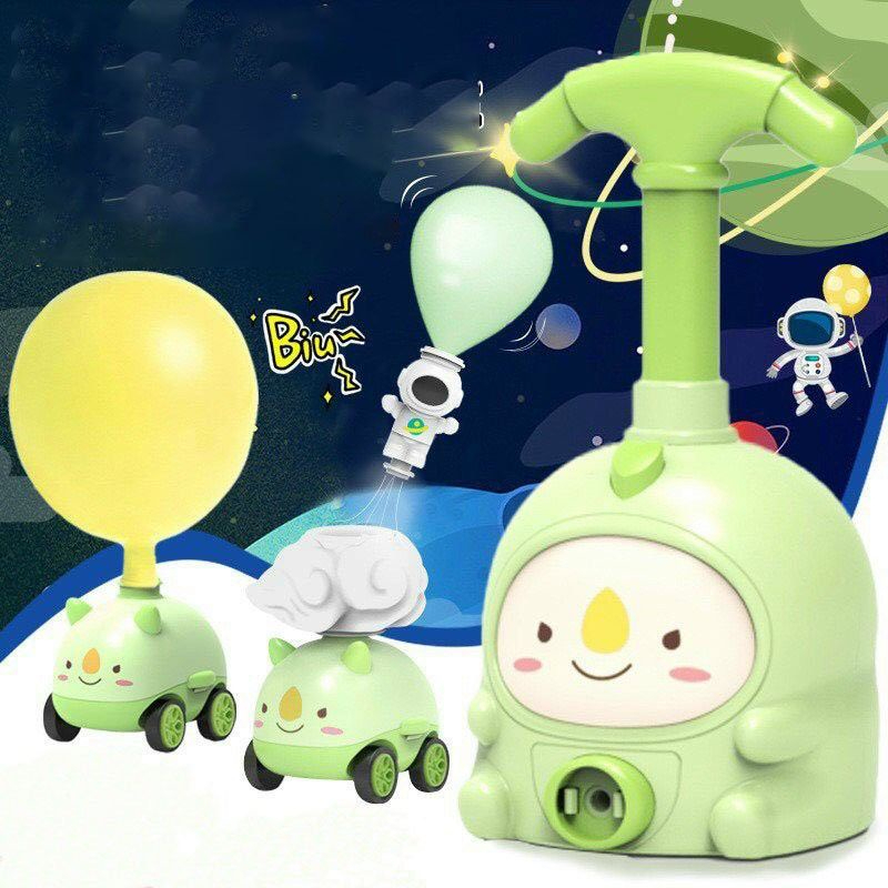 Đồ chơi bơm bóng đua xe kèm phi hành gia nhảy dù😄😄😄