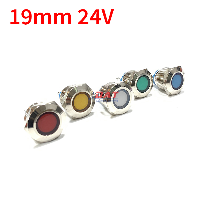 Đèn led báo 19mm chống nước 24v