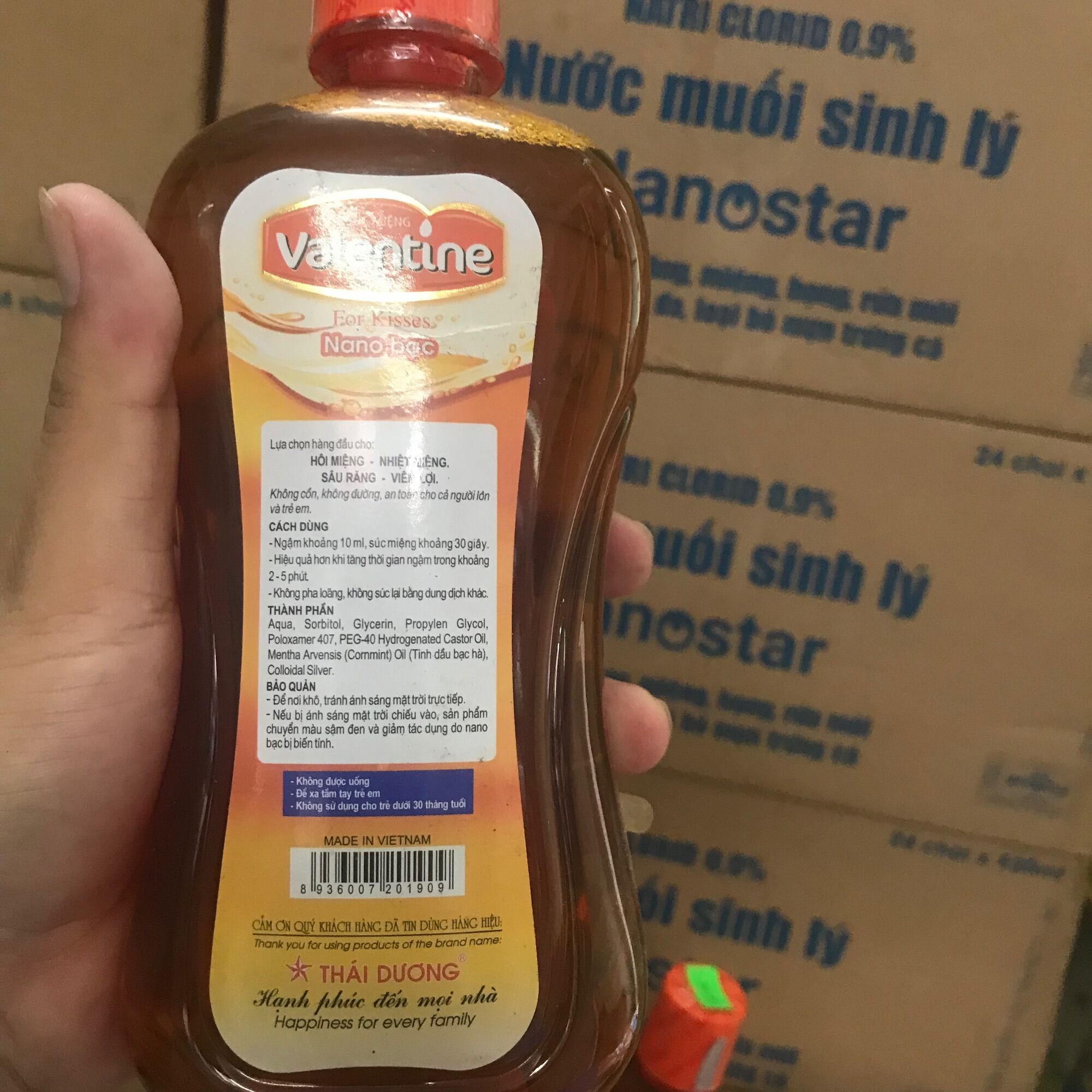 Nước súc miệng thái dương 500ml chai lớn