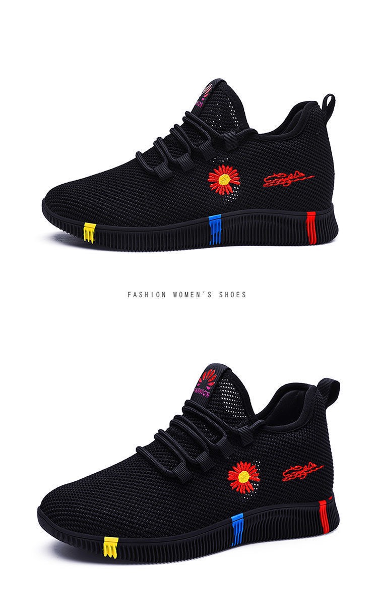 Giày sneaker nữ vải thoáng khí phối 3 vạch Hoa cúc mẫu mới nhất 2020 - MinhNhat
