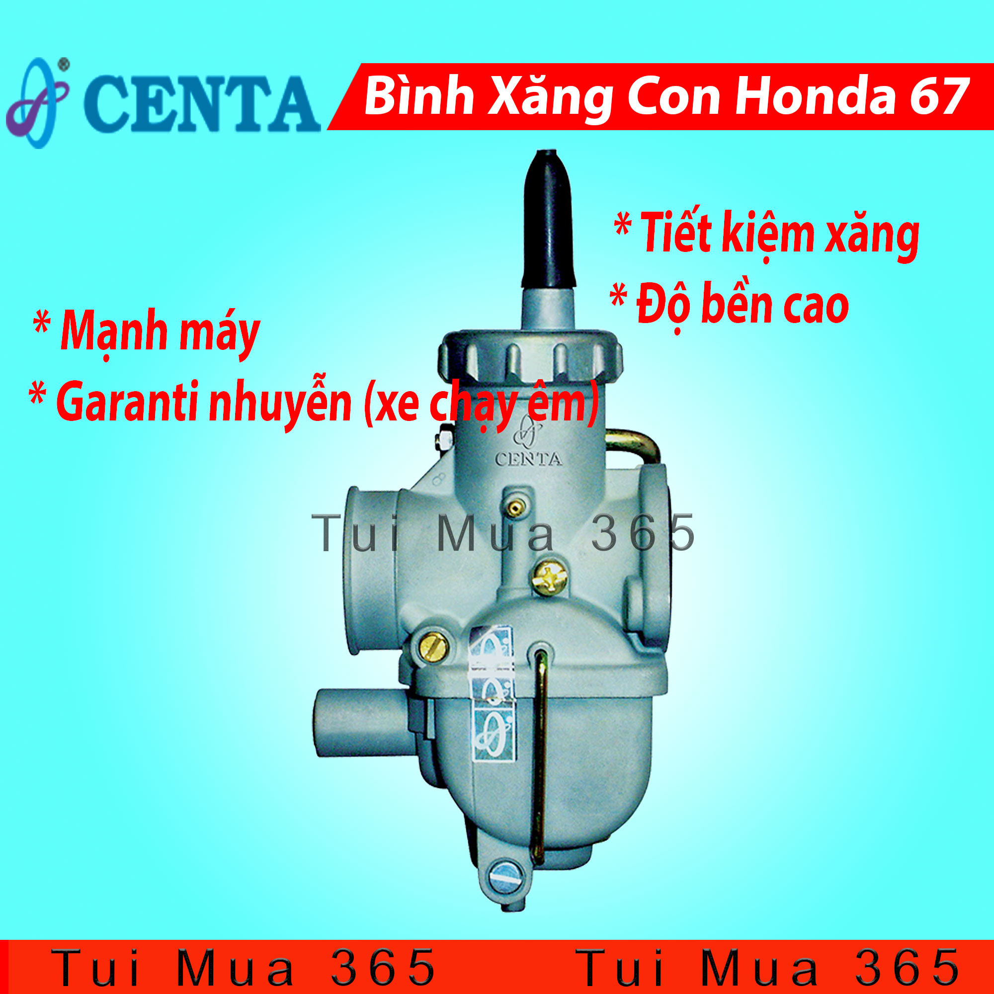 [HCM]Bình Xăng Con Tiết Kiệm Xăng SS67 Kiểu Zin Honda 67cc