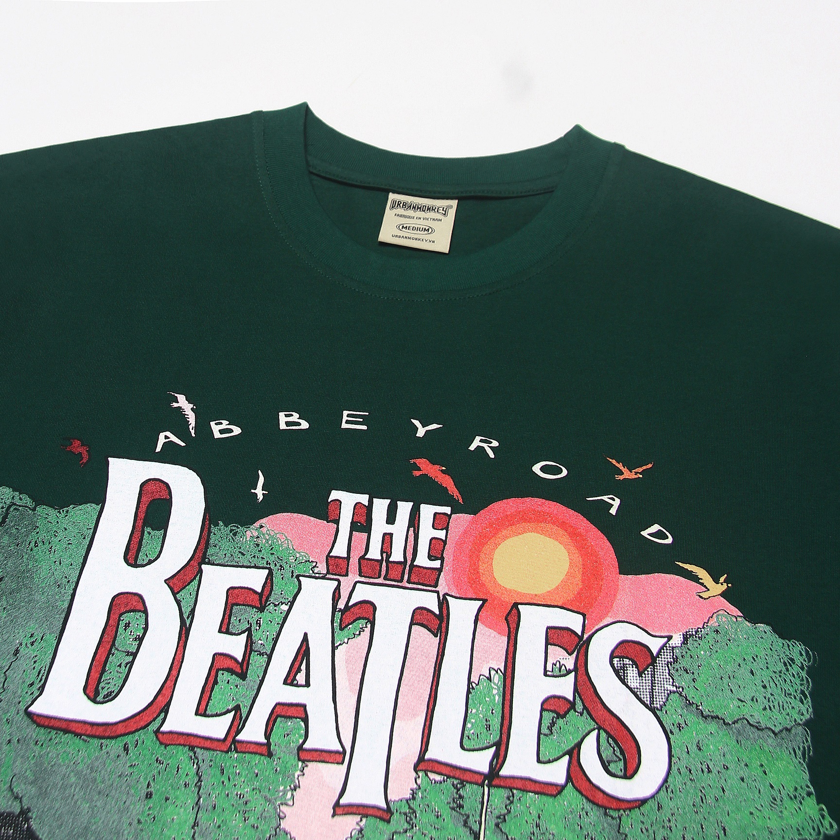 Áo thun URBAN MONKEY THE BEATLES GREEN 100% Cotton