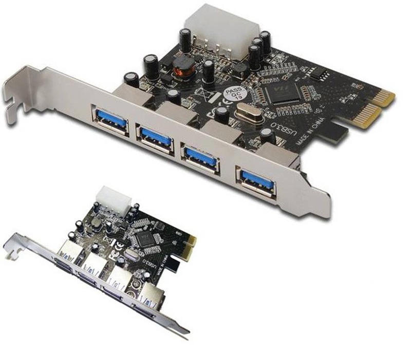 Card chuyển đổi PCI-Express ra 4 Port USB 3.0 cho máy tính bàn chất lượng cao