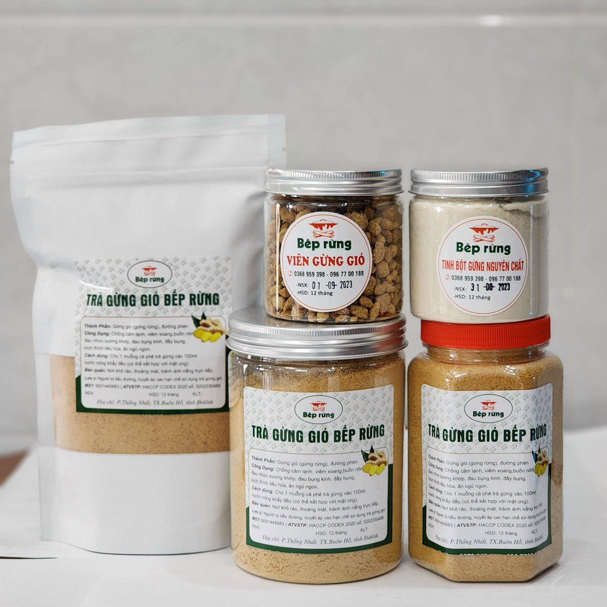 Trà Gừng Gió Bếp Rừng - Hũ 370g