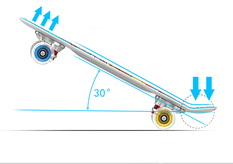 Ván trượt trẻ em penny skateboard bánh có đèn