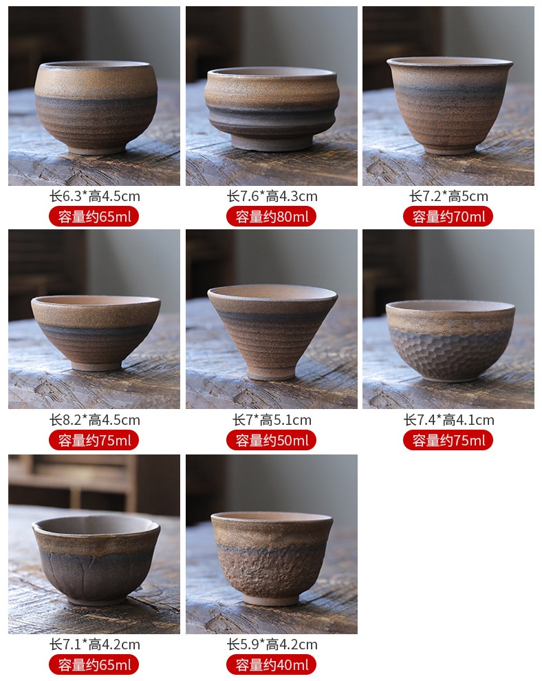 Chén Trà Bằng Gốm Bùn Vàng Bizen Nhật Bản