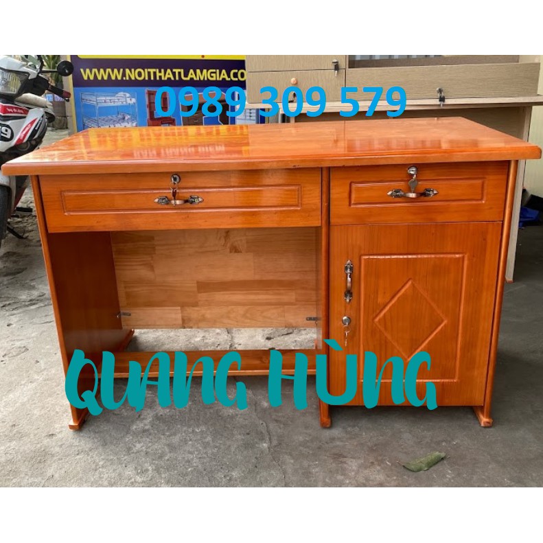 Bàn làm việc gỗ tự nhiên ngang 1m2 x cao 75cm x sâu 60cm hcm