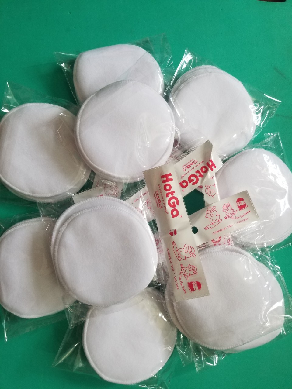 [HCM]Miếng lót thấm sữa Hotga vải dùng giặt được (4 miếng)