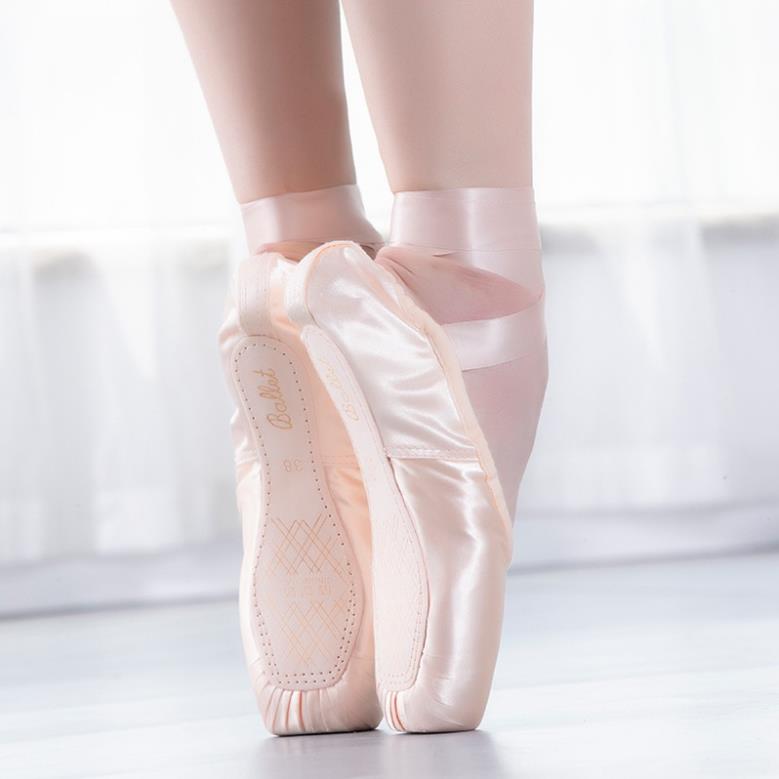 [ Có Sẵn ] Giày múa ballet mũi cứng (tặng kèm lót silicon) GM02