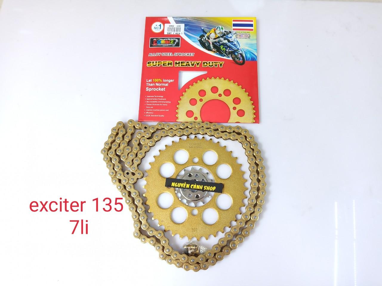 sên nhông dĩa xe exciter 135 7li