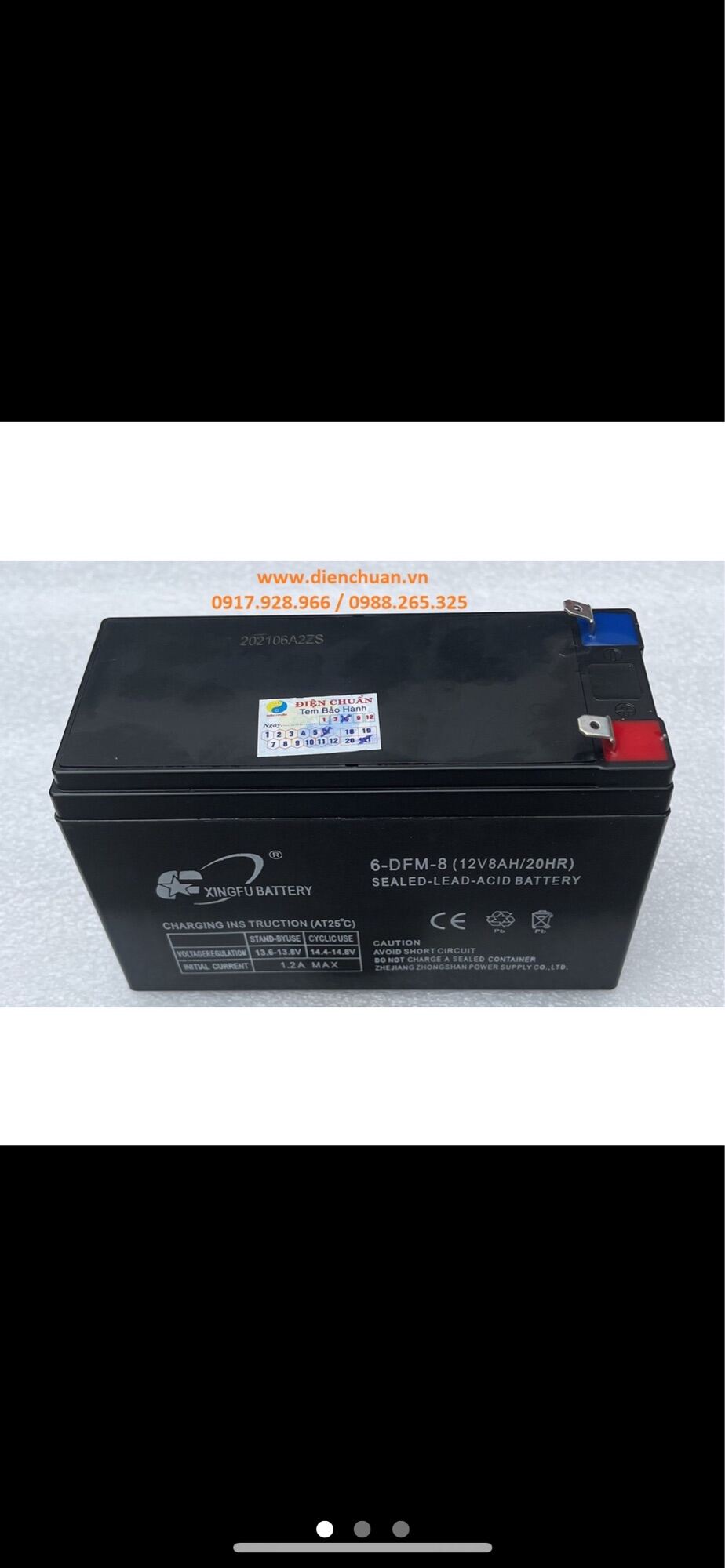 Ắc quy 12v 8ah dùng cho phun thuốc trừ sâu, lưu điện cửa cuốn