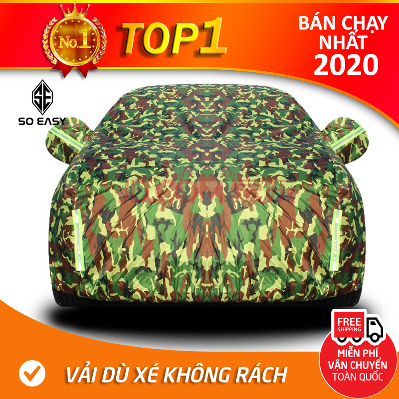 Bạt phủ xe ô tô, áo trùm xe hơi, tấm che nắng cho xe ô tô 4 đến 7 chỗ gấp xếp gọn gàng, kèm túi đựng, chất liệu vải dù Polyester Oxford Fabric cao cấp chống nước tốt, chống nắng vượt trội, độ bền cao BPXML