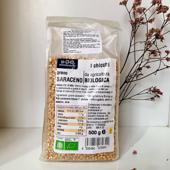 Hạt kiều mạch hữu cơ Sottolestelle 500g