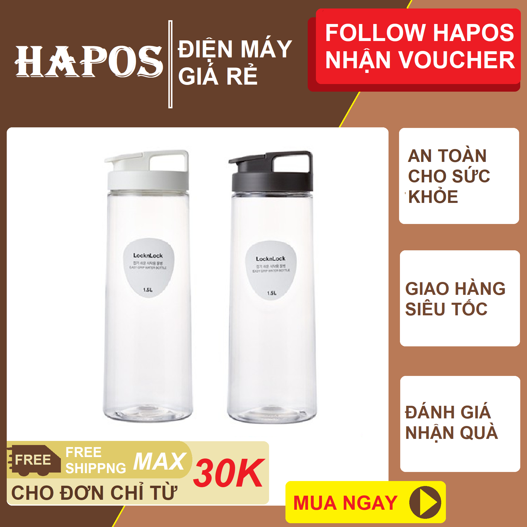 Bình Đựng Nước Lock&Lock Easy Grip Dung Tích 1.2L HAP813