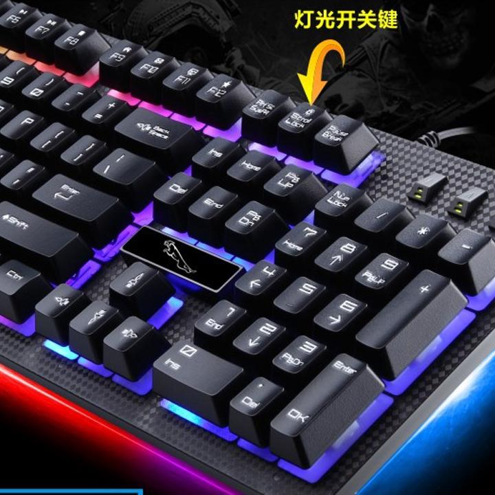 [HCM]BỘ BÀN PHÍM GIẢ CƠ  G20 VÀ CHUỘT R8 1602 CHUYÊN GAME LED 7 MÀU + TẶNG LÓT TYLOOS