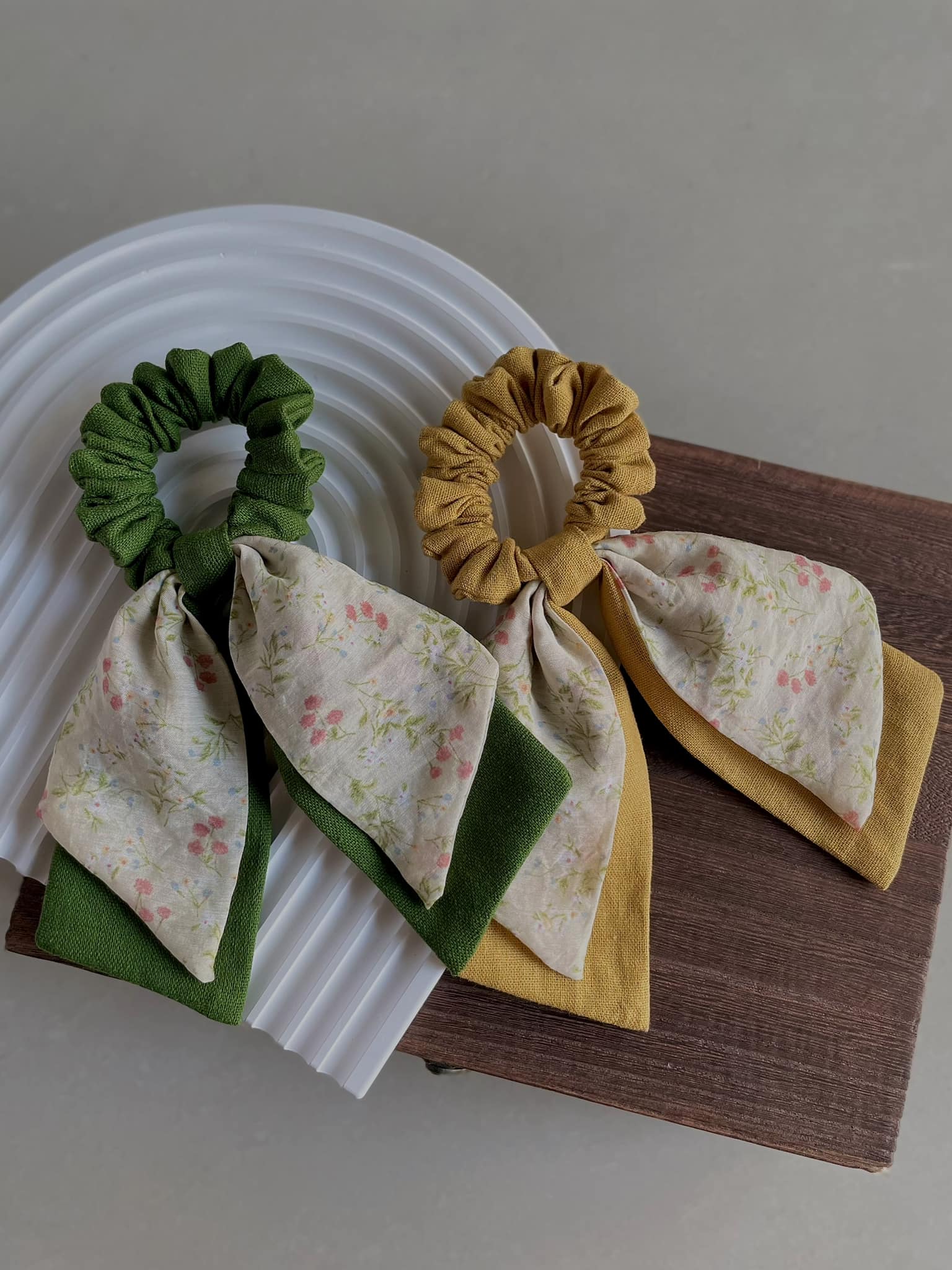 Dây Cột Tóc Scrunchies Linen Handmade